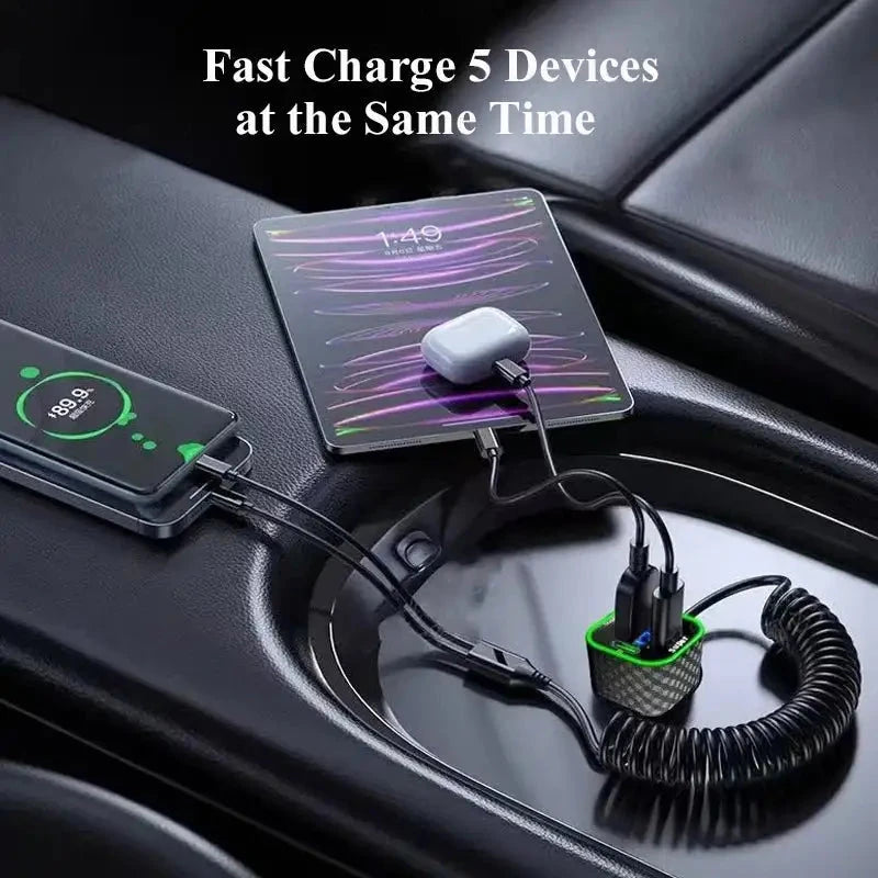 Chargeur allume - cigare spiral 5 - 1 - Fallaitipenser auto accessoires