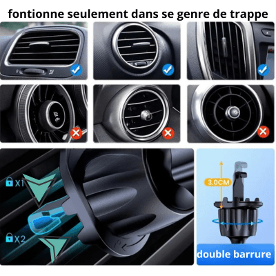 SUPPORT DE TELEPHONE/à clip bouche d aération - Fallaitipenser auto accessoires